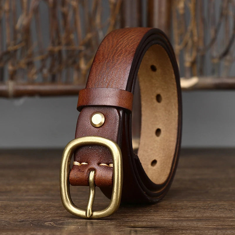 CowLost | 2-8cm-retro-female-real-thick-genuine-leather-belt |10