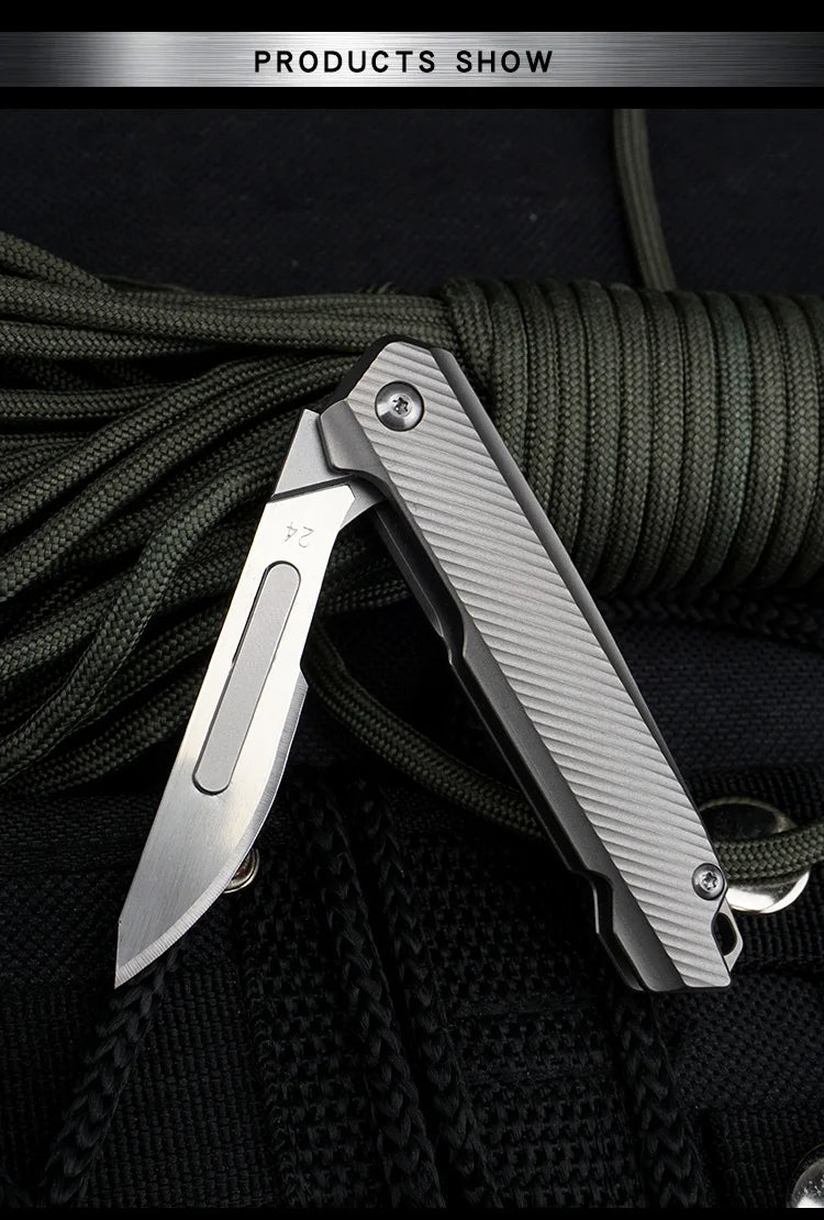 CowLost | tools-upgrade-titanium-alloy-folding-scalpel-with-replaceable-blades |24