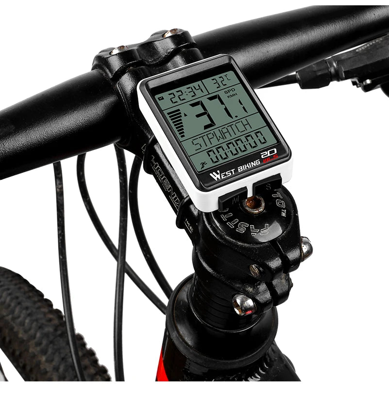 CowLost | west-biking-led-waterproof-bicycle-computer-wireless-5-language-cycling-bike-odometer-stopwatch-speedometer-2-1in-bike-computer |20