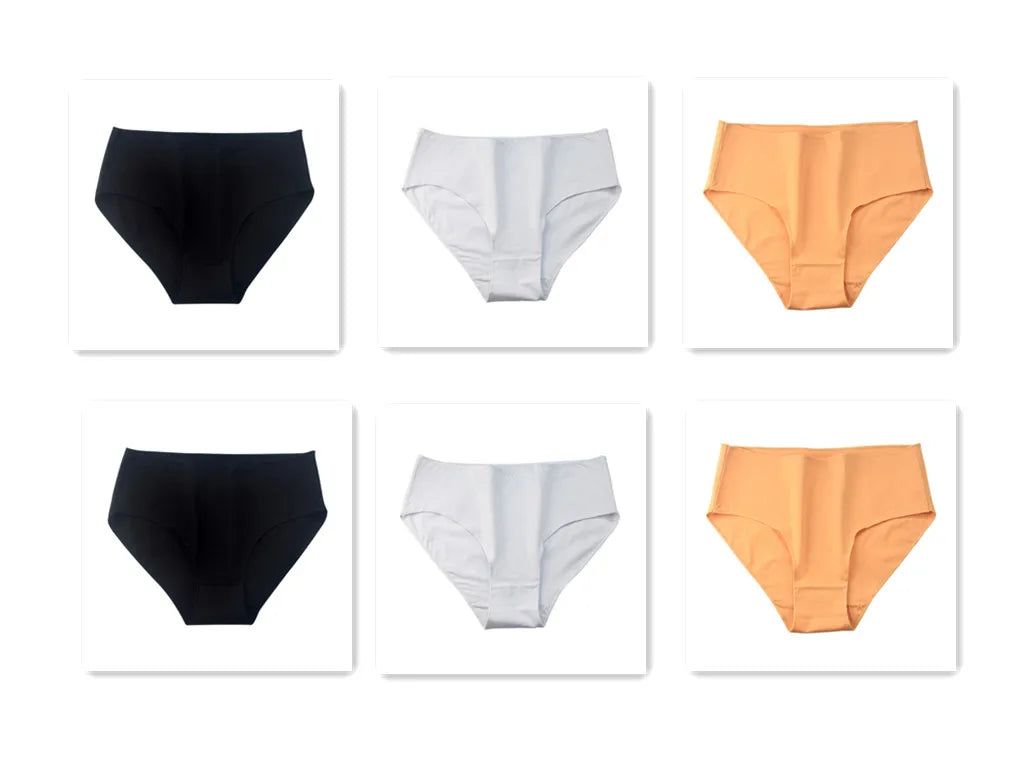 CowLost | product_id-6pcs-women-high-waist-seamless-breathable-cotton-briefs-m-2xl-solid-colors |22