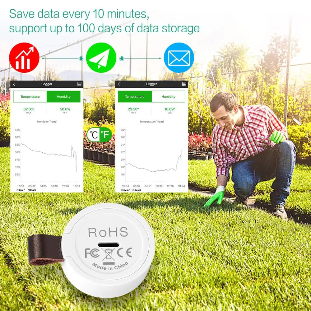 ORIA Wireless Bluetooth Thermometer Hygrometer Indoor Temperature Humidity Sensor