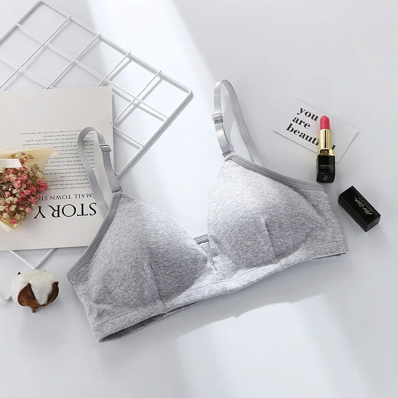 CowLost | product_id-wireless-cotton-push-up-v-neck-bra-for-women-solid-color-breathable |15