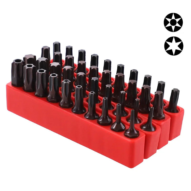 CowLost | product_id-10pcs-25mm-magnetic-torx-screwdriver-bit-set-t6-t40-1-4-hex-shank-electric-star-bits |1
