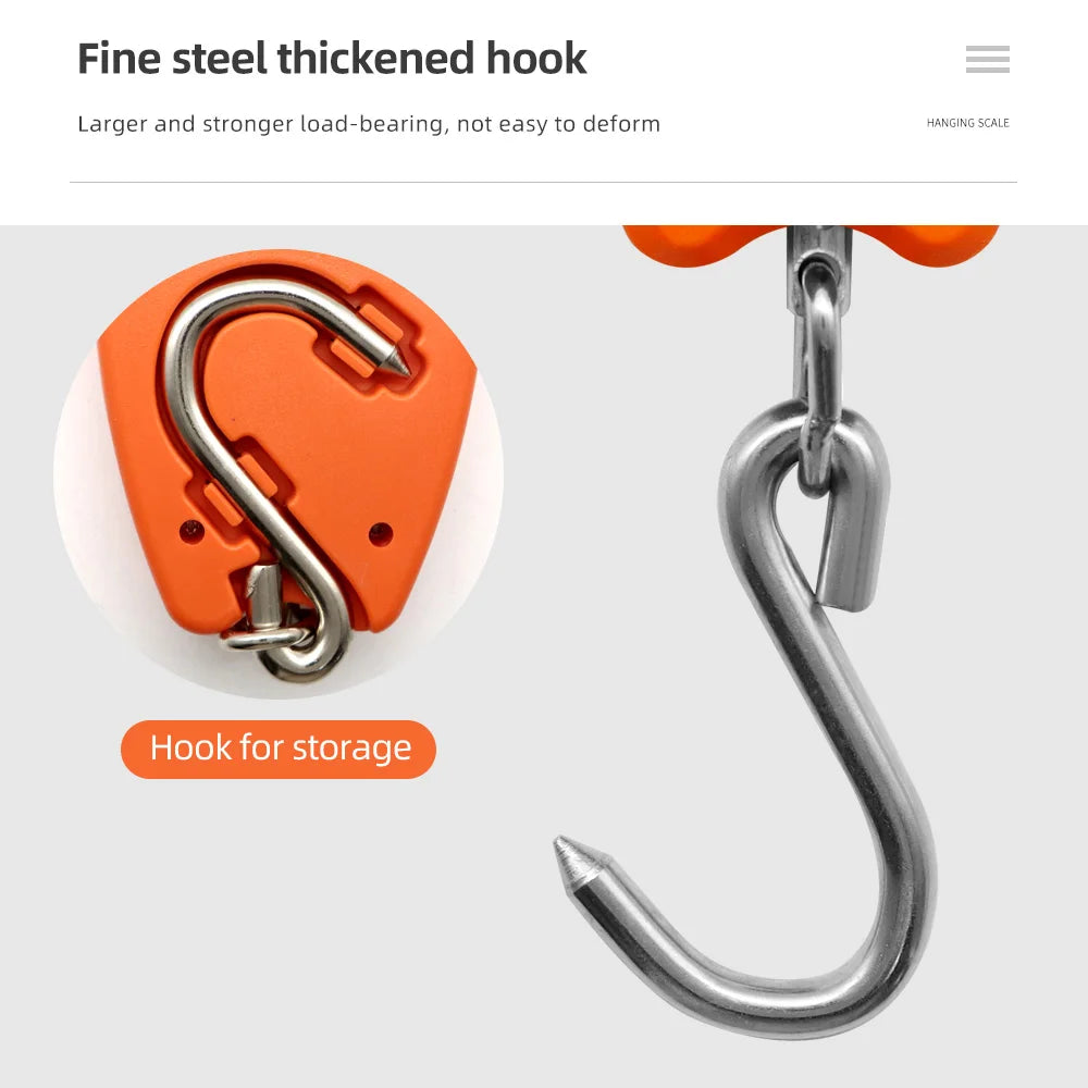 200kg 50g Digital Industrial Hanging Crane Scale Heavy Duty Hook Weighing Scale