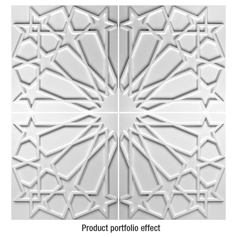 CowLost | 30x30cm-arab-islamic-muslim-star-moon-decor-relief-art-3d-wall-panel |9