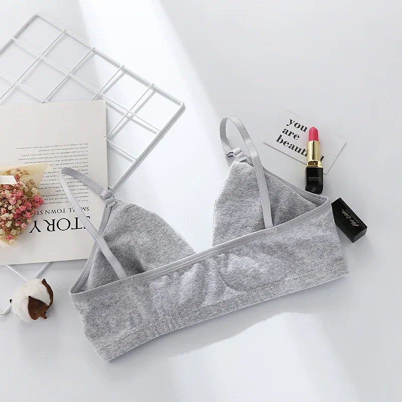 CowLost | product_id-wireless-cotton-push-up-v-neck-bra-for-women-solid-color-breathable |10