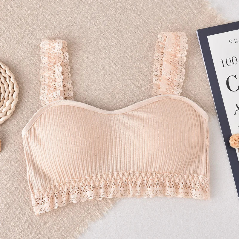 CowLost | product_id-women-s-lace-seamless-wire-free-bralette-crop-top-with-removable-pads |17