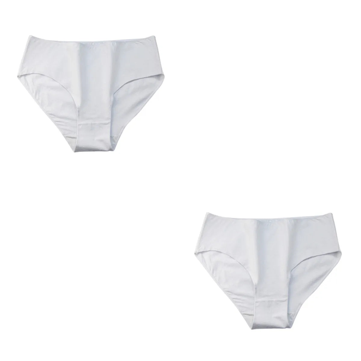 CowLost | product_id-2pcs-women-s-high-waist-cotton-briefs-breathable-solid-color-m-2xl |20