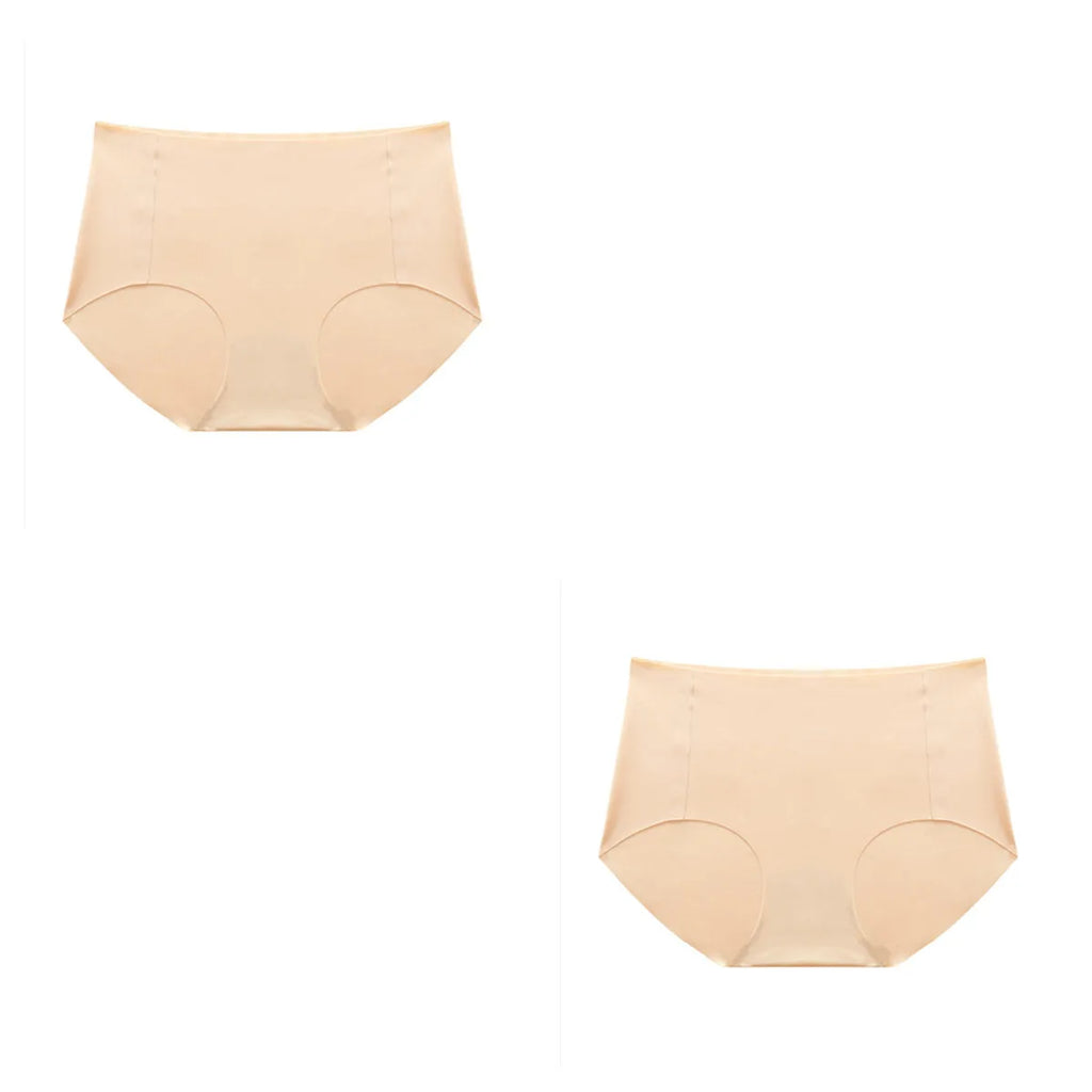 CowLost | product_id-ollymurs-women-seamless-low-waist-invisible-ice-silk-briefs-1-2-pack |33