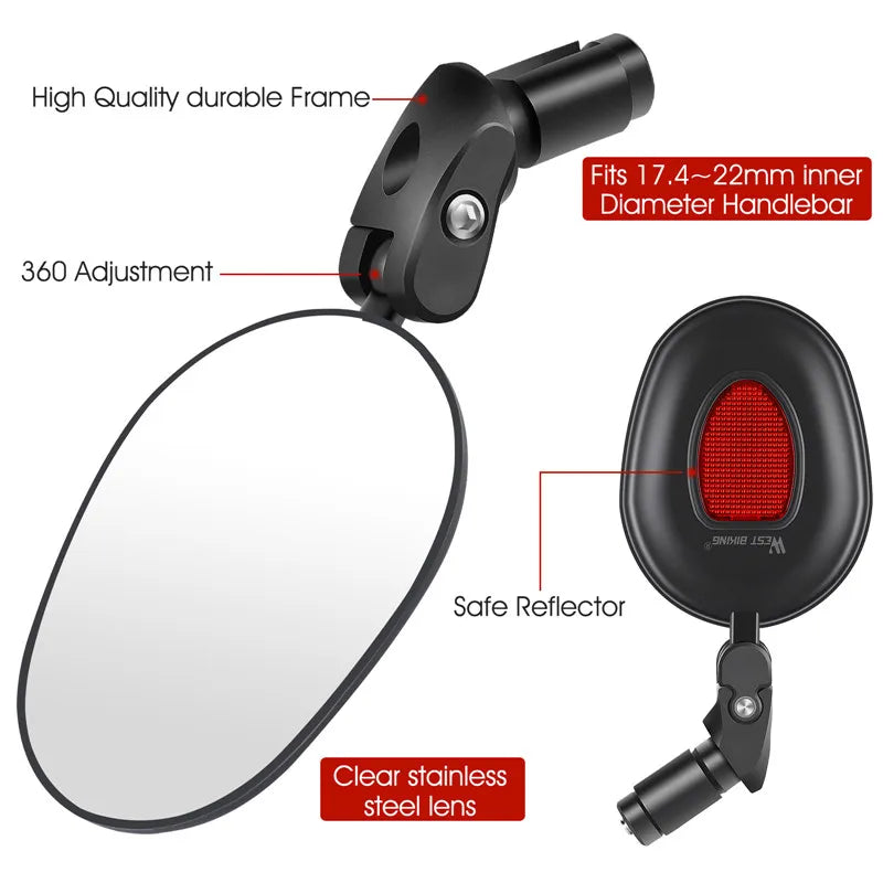 CowLost | vehicle-parts-accessories-west-biking-wide-angle-360-rotation-bike-rearview-mirror-adjustable-handlebar-mirror |5