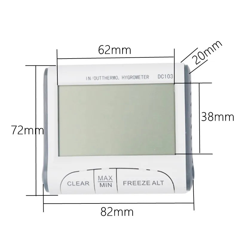 DC103 Digital Temperature Humidity Meter LCD Thermometer Hygrometer with Sensor