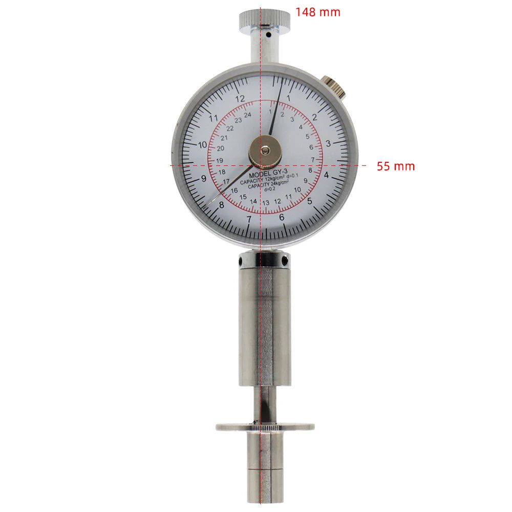 GY-3 Analog Fruit Hardness Tester Penetrometer for Apples Pears Grapes Oranges