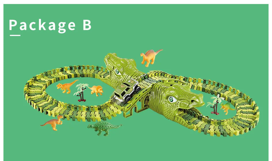 CowLost | fencing-barriers-dinosaur-plastic-racing-track-set-with-electronic-car-toy |14