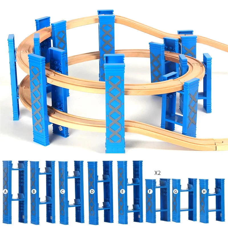 CowLost | fencing-barriers-wooden-railway-spiral-track-with-plastic-orbit-accessories |1