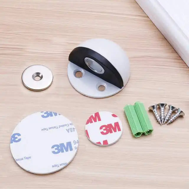 CowLost | stainless-steel-magnetic-dual-door-stopper-nail-free-door-catch-wall-protector |20