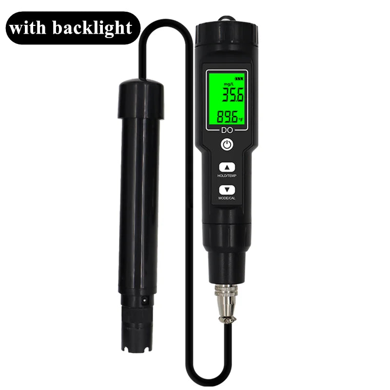 DO9100 Pen-Type Dissolved Oxygen Meter with Backlight, 0-40mg/L Oxygen Tester, ATC