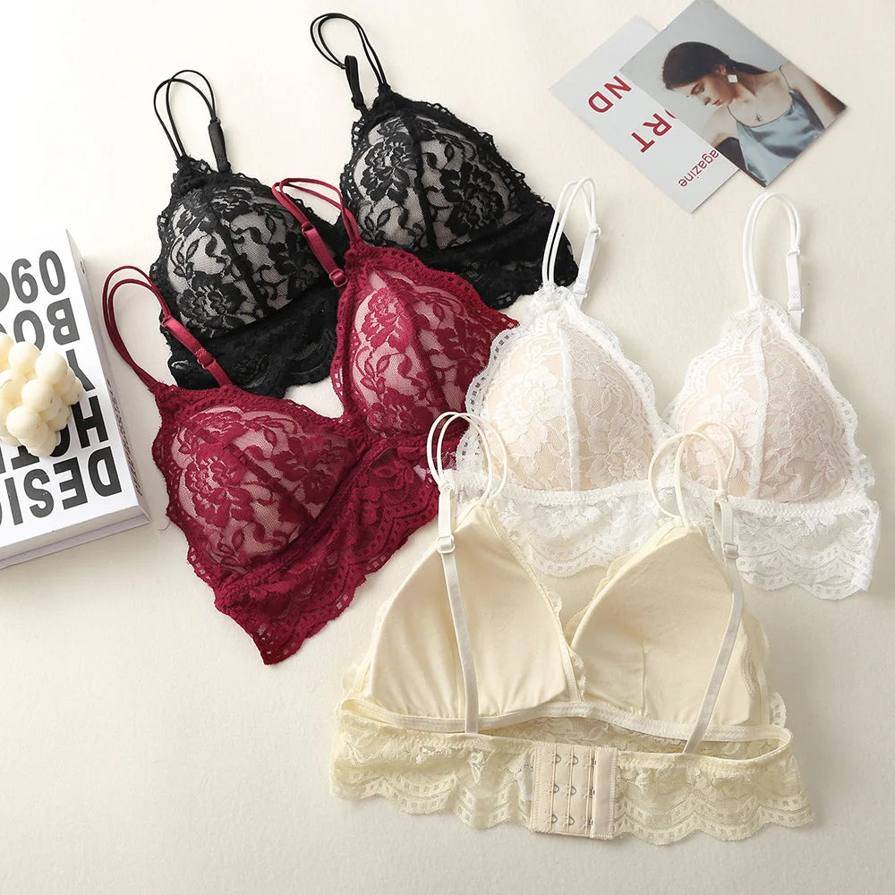 CowLost | product_id-wireless-lace-push-up-bra-and-low-rise-panties-set-for-women |9