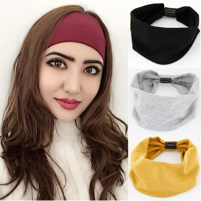 CowLost | cotton-wide-stretch-headbands-sport-yoga-gym-sweatband |1