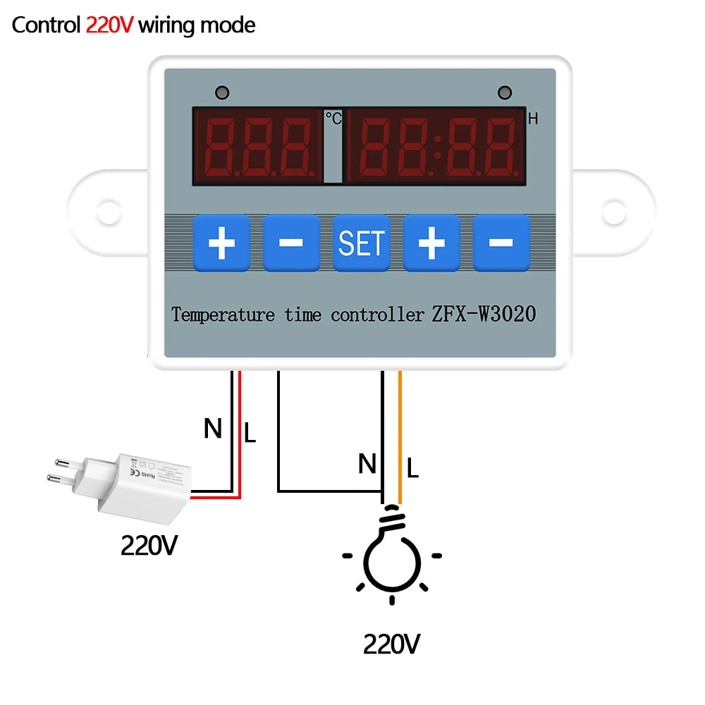 ZFX-W3020 Digital Temperature Time Controller Thermostat Switch Module -55~110℃