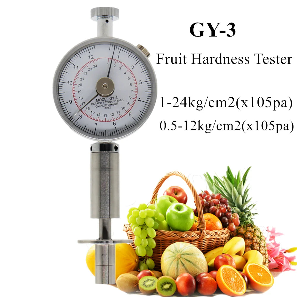 GY-3 Analog Fruit Hardness Tester Penetrometer for Apples Pears Grapes Oranges