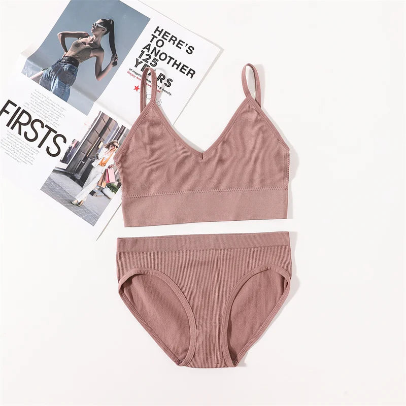 CowLost | product_id-women-seamless-u-back-bra-low-rise-brief-set-no-pads-fitness-crop-top-lingerie |9