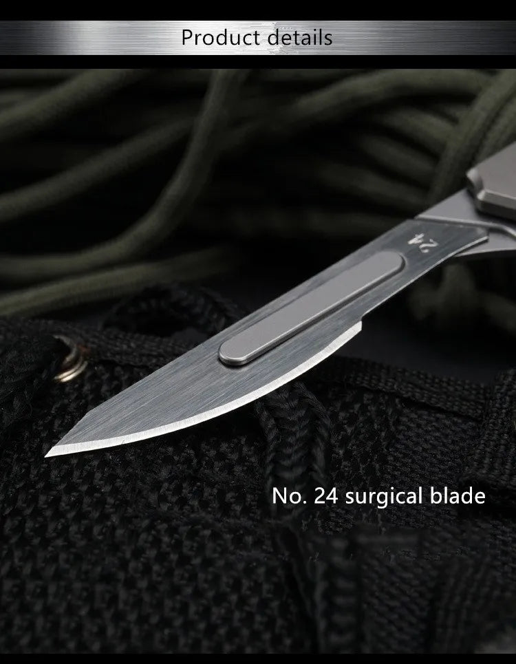 CowLost | tools-upgrade-titanium-alloy-folding-scalpel-with-replaceable-blades |35