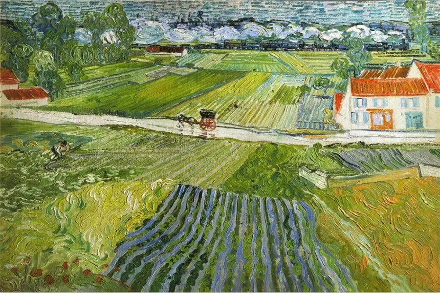 CowLost | harvest-at-la-crau-by-van-gogh-landscape-oil-painting-reproductions-on-canvas |37