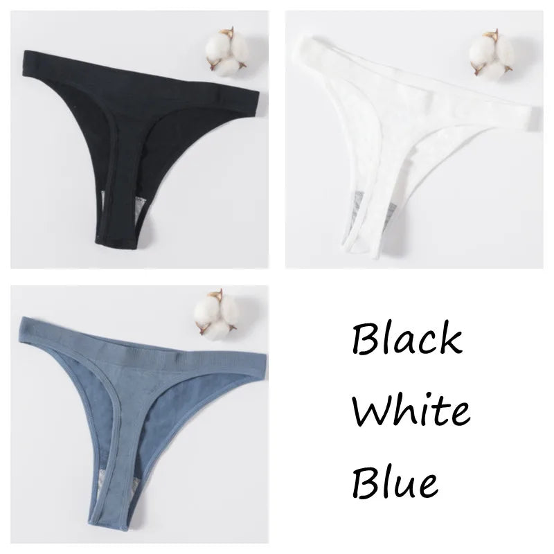 CowLost | product_id-3pcs-womens-brazilian-low-rise-ribbed-stretch-g-string-panties-m-xl-soft-comfort |46