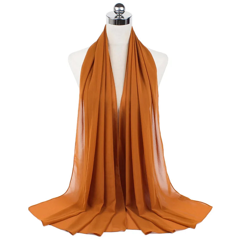 CowLost | muslim-chiffon-hijab-scarf-women-long-solid-color |54