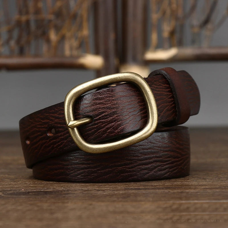 CowLost | 2-8cm-retro-female-real-thick-genuine-leather-belt |3