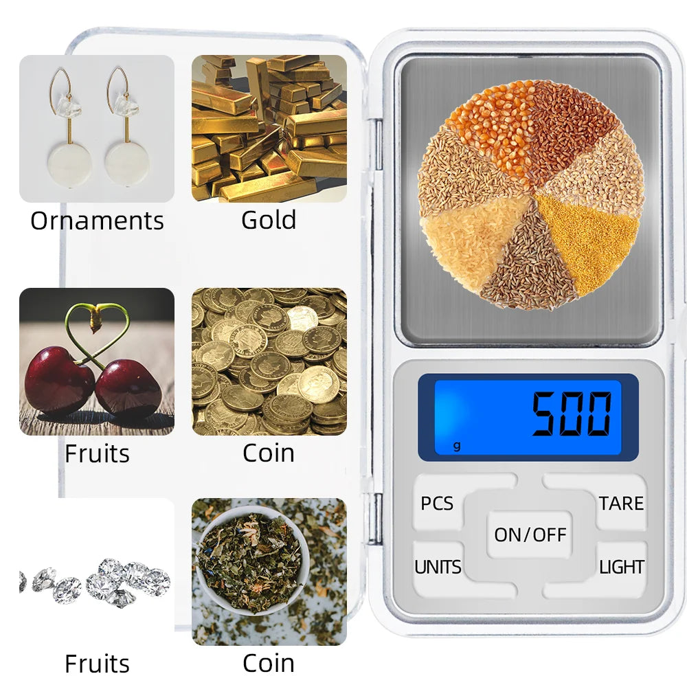 3kg/500g Digital Kitchen Scale 0.01g Precision Jewelry Food Weighing LCD Electronic