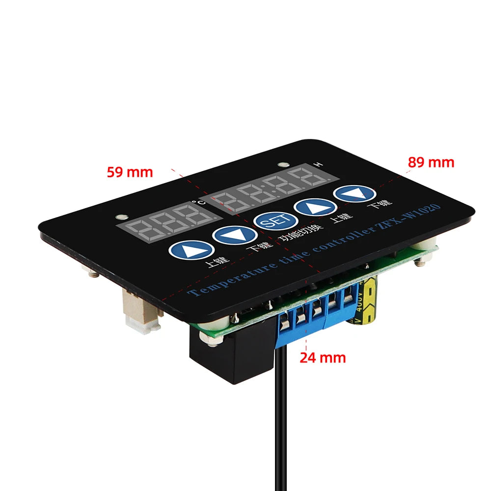 ZFX-W1020 220V Microcomputer Temperature Controller Adjustable Thermostat Timer