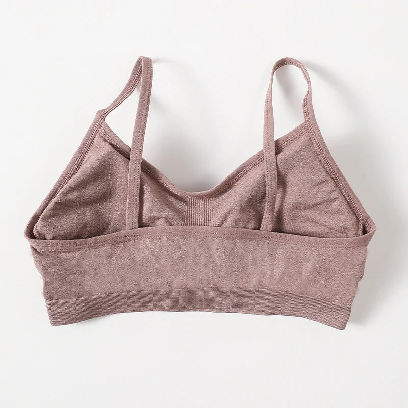 CowLost | womens-wireless-bra-sports-tube-top-ribbed-ruched-camisole-bralette-with-without-pads-underwear-sexy-lingerie-m-l-intimates |17