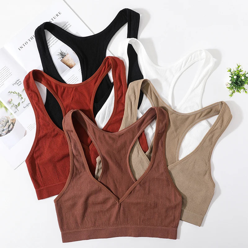 CowLost | product_id-seamless-wirefree-deep-v-neck-unlined-comfort-bra-top-for-women |1