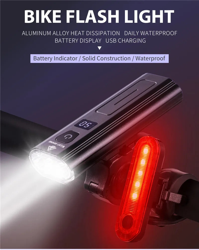 CowLost | west-biking-front-bicycle-light-usb-rechargeable-led-bike-light-waterproof-cycling-headlight-climbing-safety-flashlight-lamps |70
