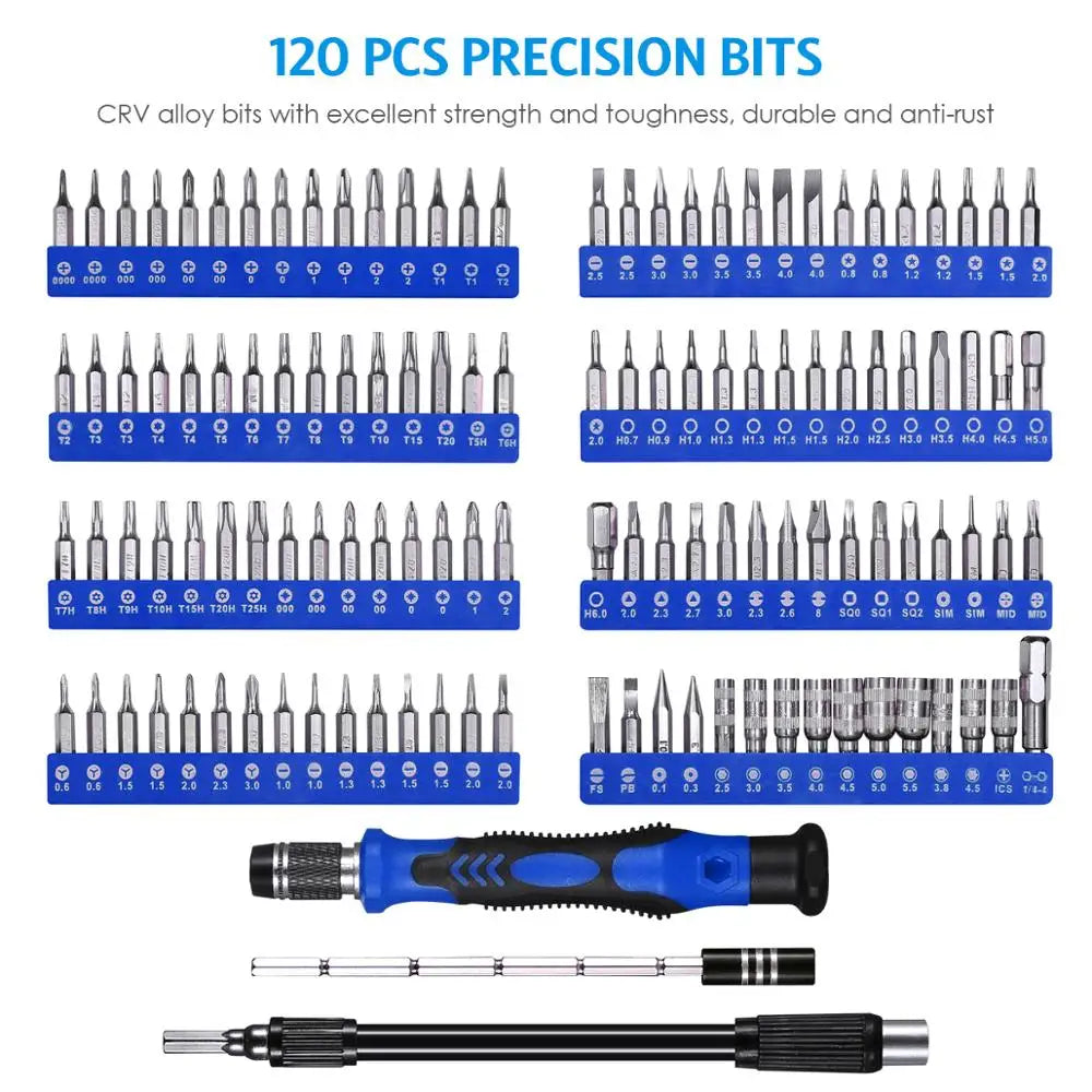 ORIA 142-in-1 Magnetic Precision Screwdriver Set with Bits and Portable Bag