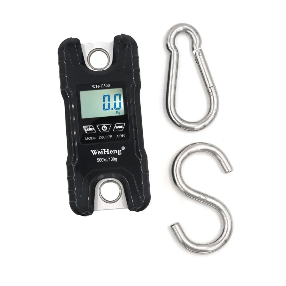 JUANJUAN Digital Crane Scale 300kg-500kg Heavy Duty Hanging Hook Portable Stainless Steel