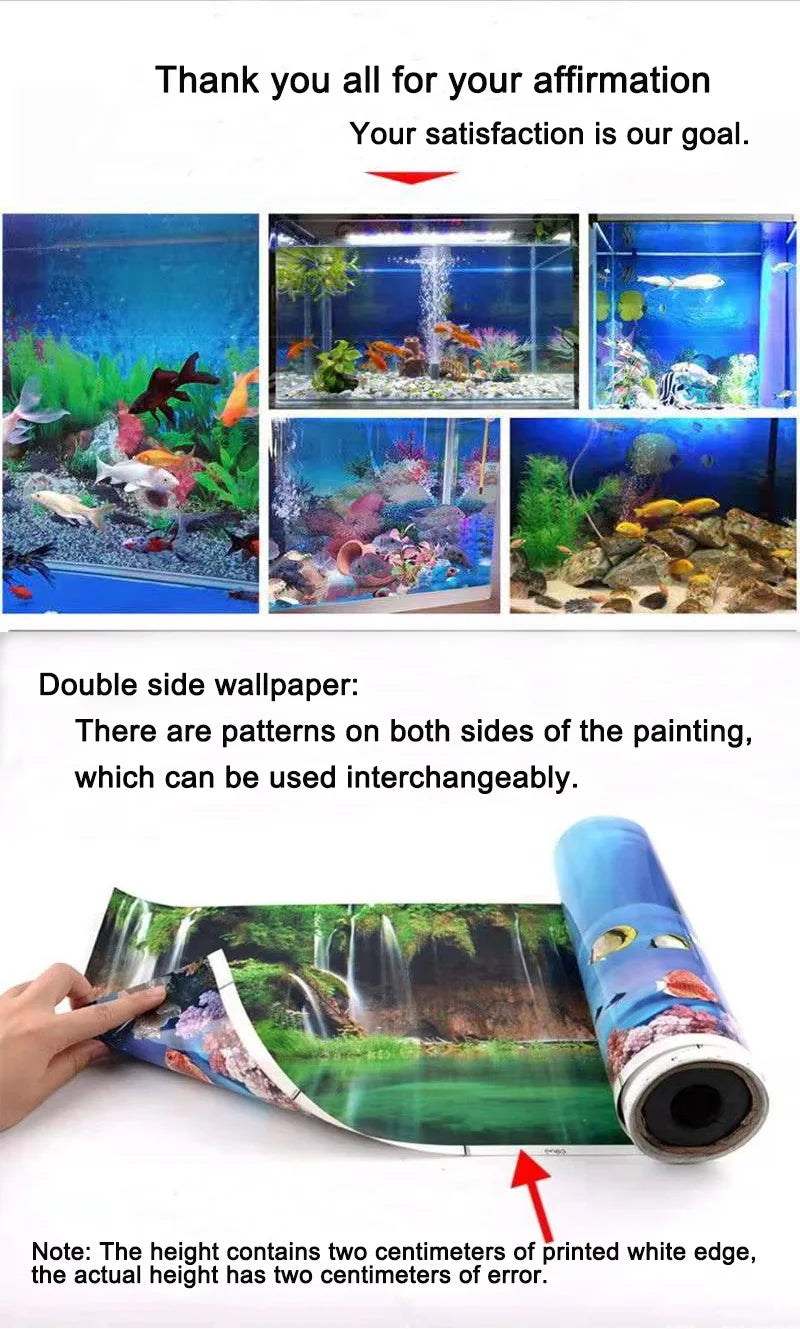 CowLost | seasonal-holiday-decorations-3d-aquarium-background-sticker-poster-for-fish-tank-decoration |10