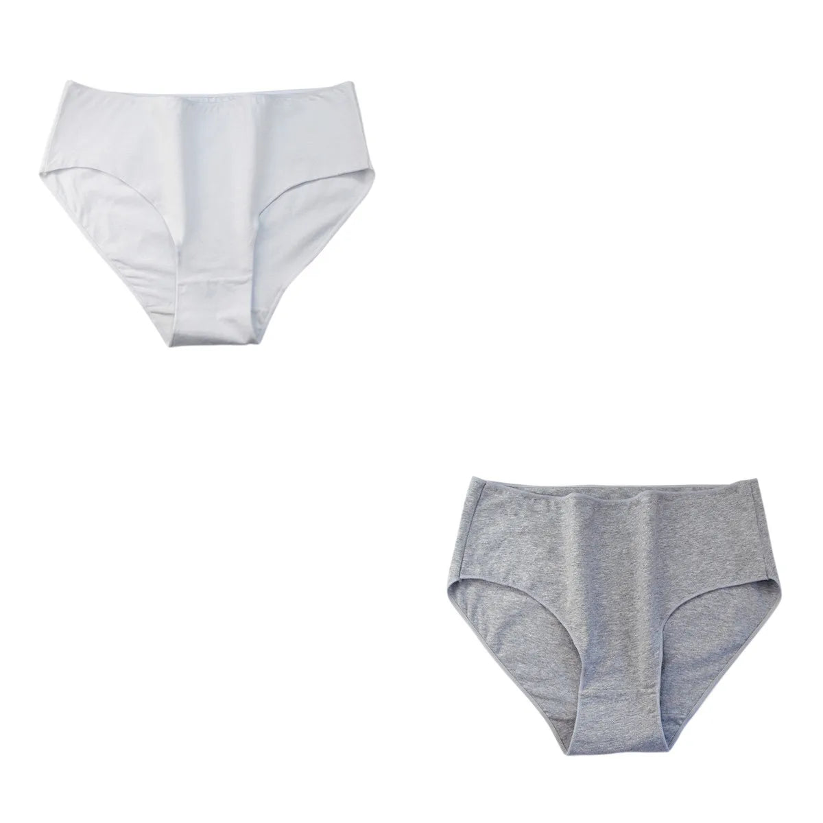 CowLost | product_id-2pcs-women-s-high-waist-cotton-briefs-breathable-solid-color-m-2xl |18