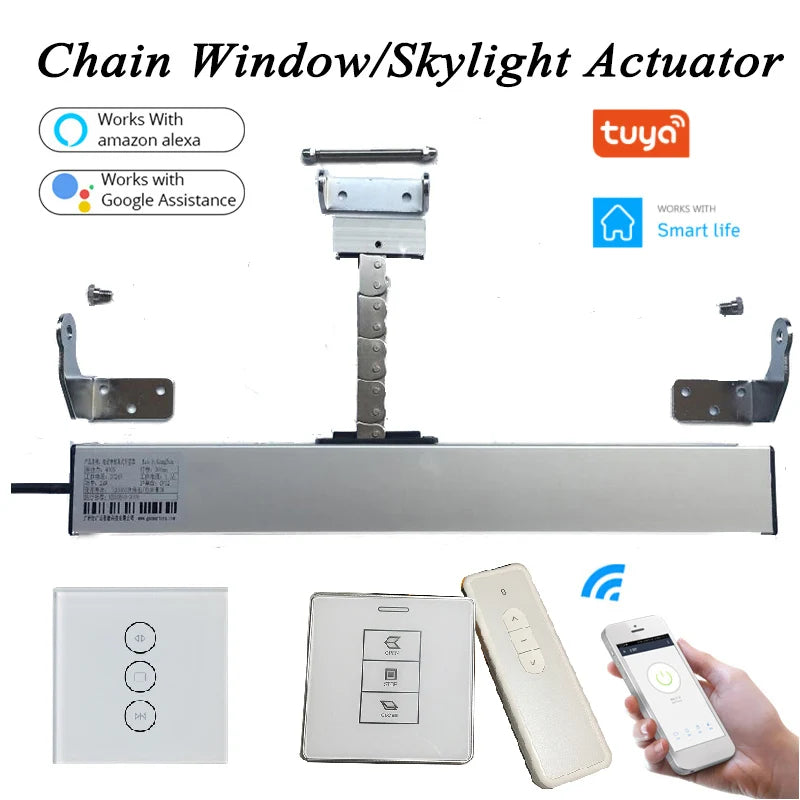 CowLost | windows-product_id-ac-400mm-chain-adjustable-automatic-window-actuator-skylight-motor-for-greenhouse-with-alexa-google-wifi-option |11