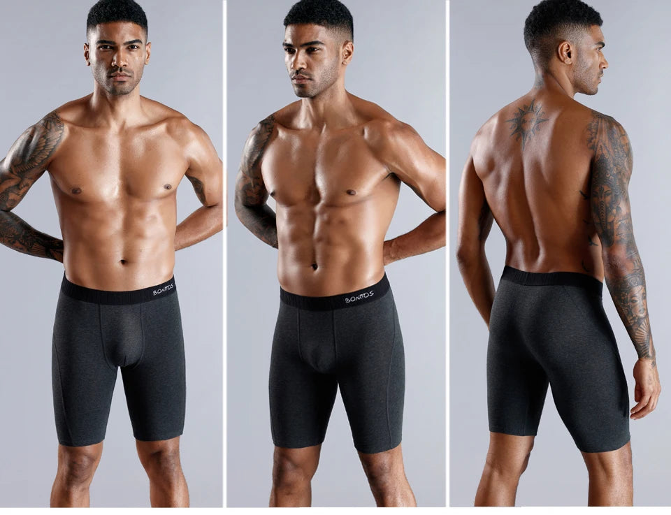 CowLost | activewear-pants-5pcs-mens-long-cotton-boxer-shorts-underwear |17