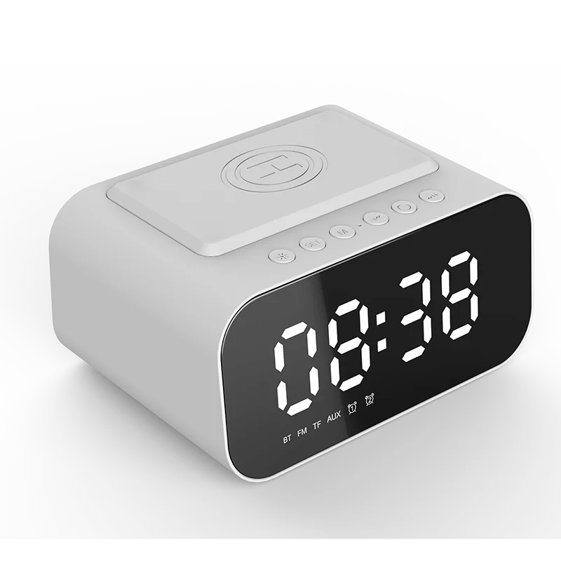 ORIA Digital Alarm Clock Bluetooth Speaker FM Radio Wireless USB Fast Charger