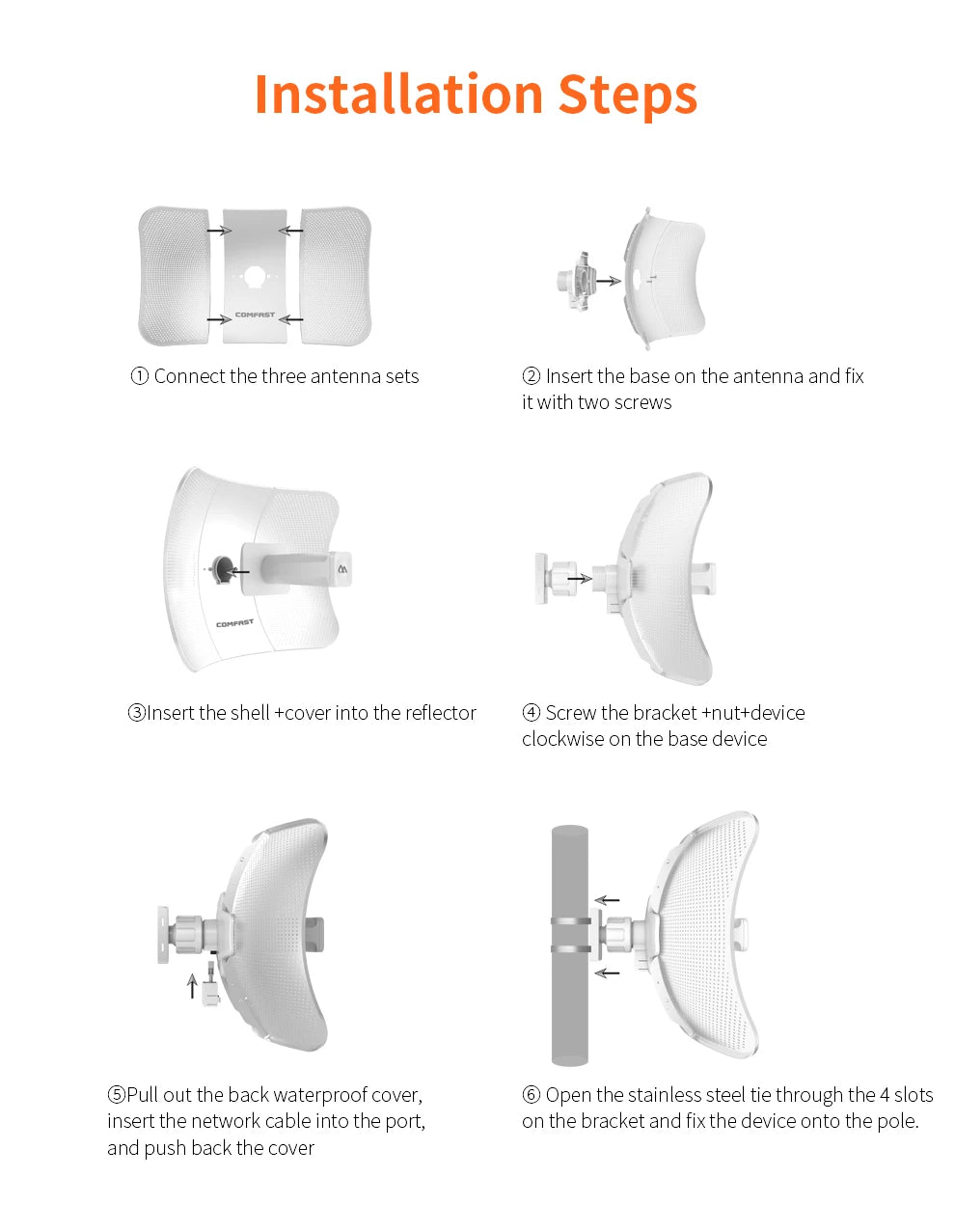 CowLost | comfast-outdoor-access-point-900mbps-long-range-cpe-5ghz-wireless-bridge |26