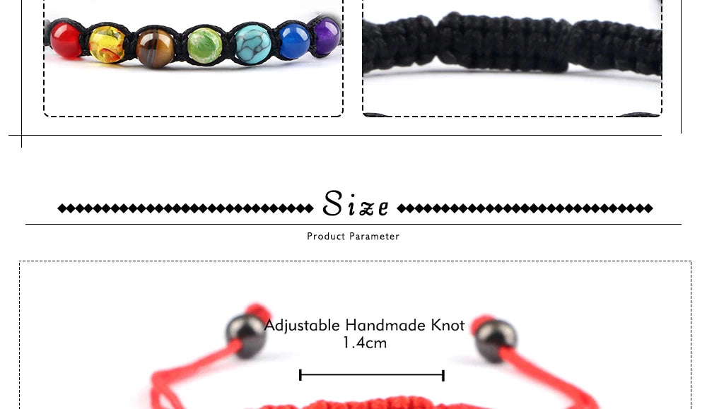 CowLost | badge-pass-holders-handmade-adjustable-7-chakra-natural-stone-beads-bracelet-6mm |10
