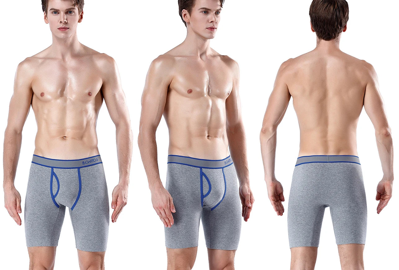 CowLost | activewear-pants-5pcs-mens-long-cotton-boxer-shorts-underwear |11