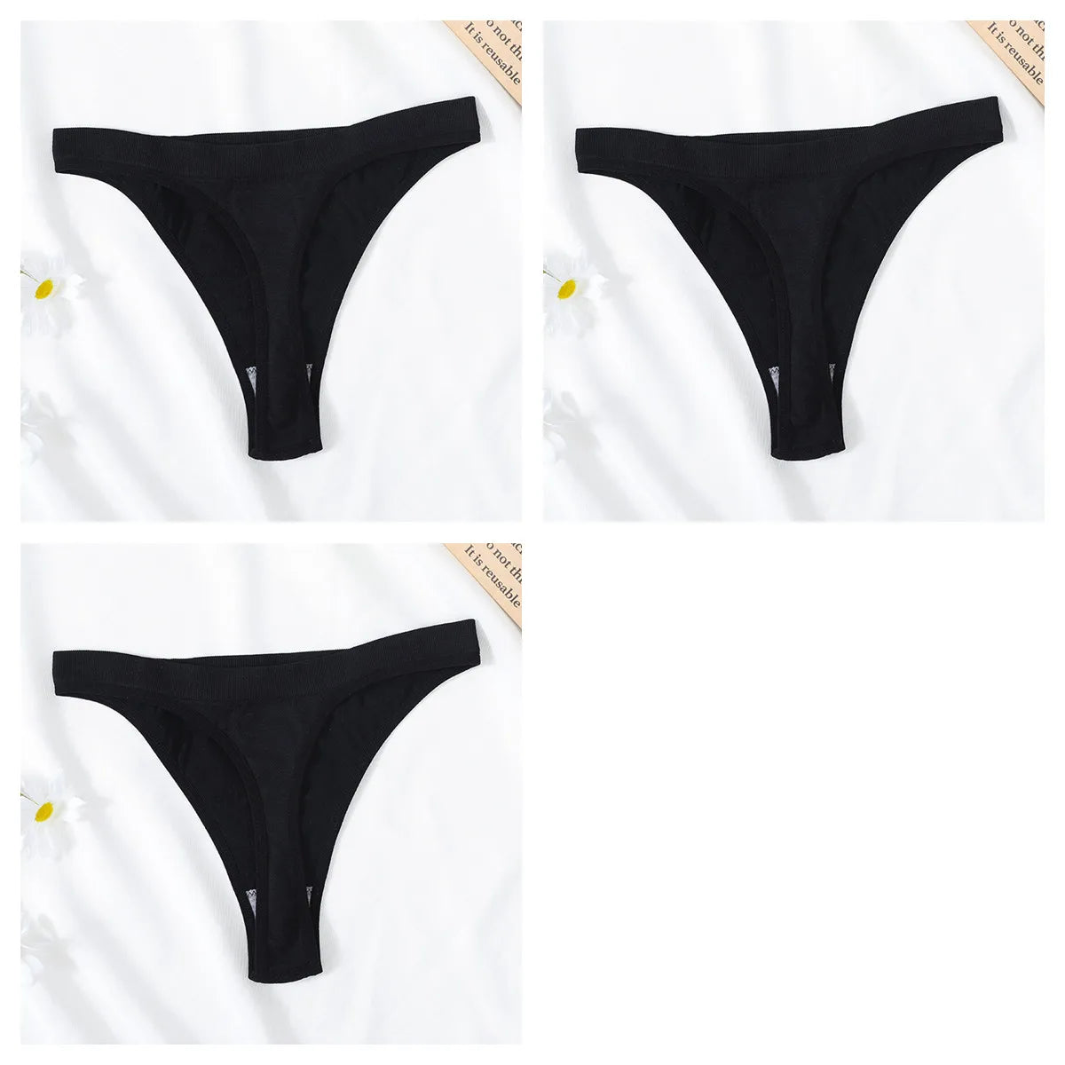 CowLost | product_id-3pcs-high-waist-seamless-brazilian-g-string-thongs-women-m-xl-t-back |38