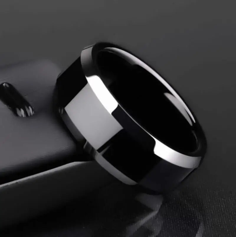CowLost | fashion-charm-jewelry-ring-for-men-women-stainless-steel-black-rings-wedding-engagement |1