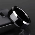 CowLost | fashion-charm-jewelry-ring-for-men-women-stainless-steel-black-rings-wedding-engagement |1