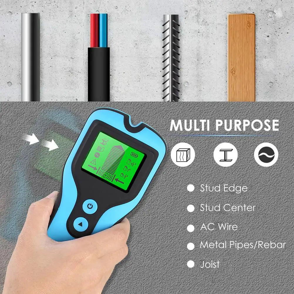 Metal Detector Wall Stud Finder with LCD Display for Metal, Wood, Live Wire, and Electric Box Detection