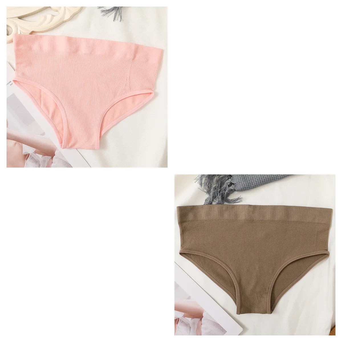 CowLost | product_id-2pcs-womens-high-waist-seamless-tummy-control-briefs-set |38
